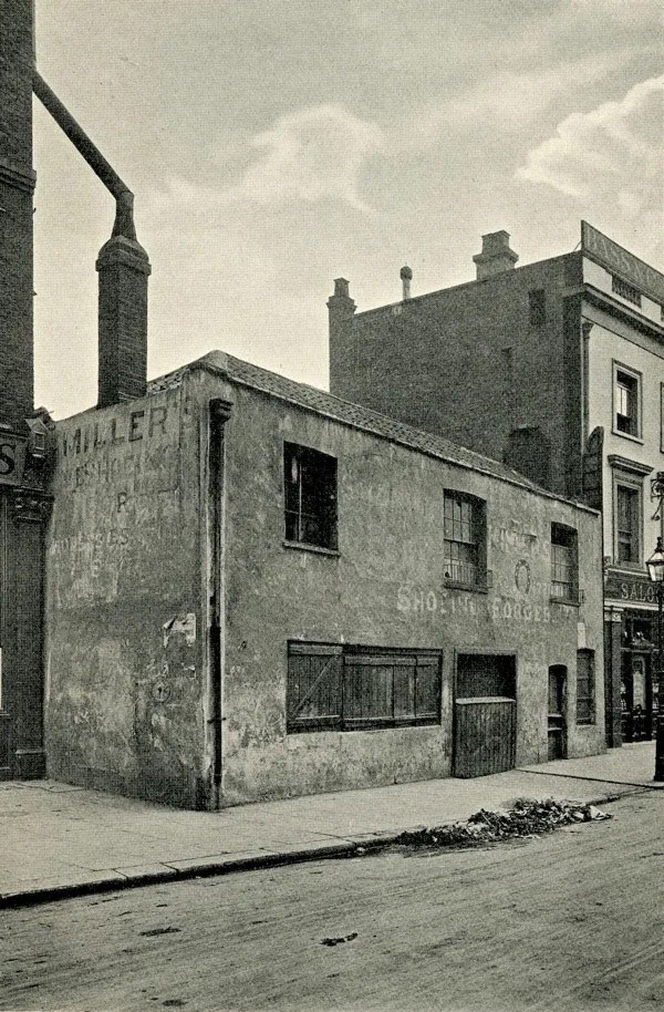 Short's old Smithy, London.Demolished 1907 