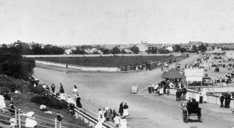 View looking south & on RHS the newly formed Marine Parade ca.1890