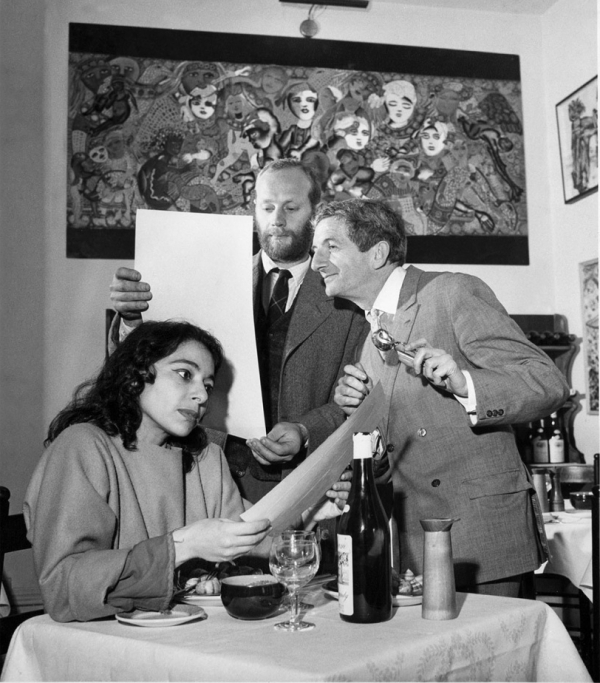 Mirka Mora, Murray Walker and Georges Mora, Tolarno Bistro, c. 1966. 
